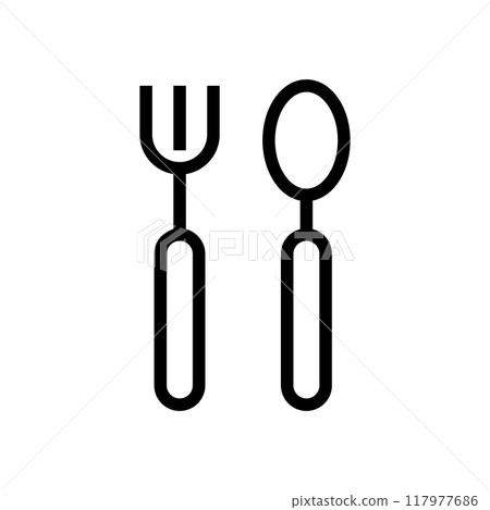 fork spoon icon 117977686