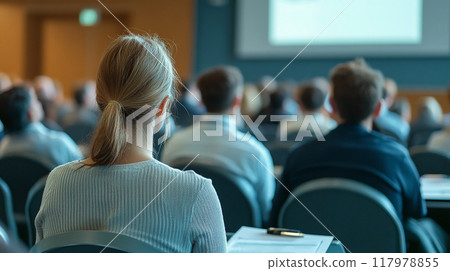 Women listening to a presentation 117978855
