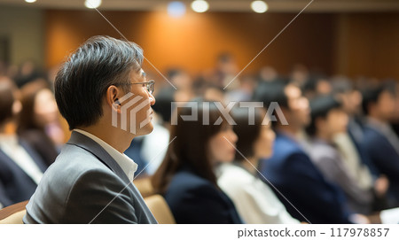 Businessmen attending a meeting 117978857