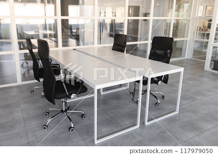 Working space in the modern office with contemporary furniture Working space in the modern office with contemporary furniture 117979050