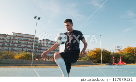 Great Soccer Air Dribbling Skill Of A Player Great Soccer Air Dribbling Skill Of A Player 117979121