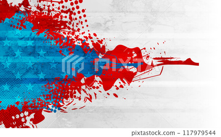 Grunge blot concept USA flag abstract background Grunge blot concept USA flag abstract background 117979544