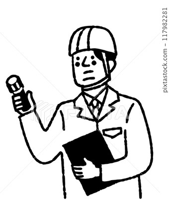 Worker inspecting with a flashlight_2 117982281
