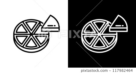 6P cheese simple line icon 117982464