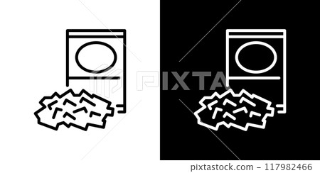 Melted cheese simple line icon 117982466