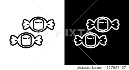 Cheese candy simple line icon 117982467