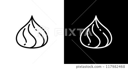 鮮奶油簡單線條畫圖標 117982468