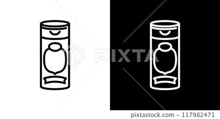 Simple line icon of dairy products 117982471