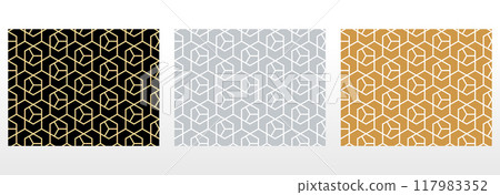 Set of abstract geometric patterns. Seamless vector backgrounds. Colored ornaments Graphic modern patterns Simple lattice graphic design Set of abstract geometric patterns. Seamless vector backgrounds. Colored ornaments Graphic modern patterns Simple lattice graphic design 117983352