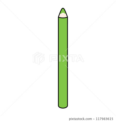 Colored pencils: light green Colored pencils: light green 117983615