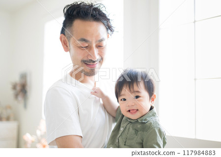 Cute baby close-up smiling 117984883
