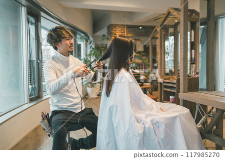 hair setting, beauty, beautician 117985270