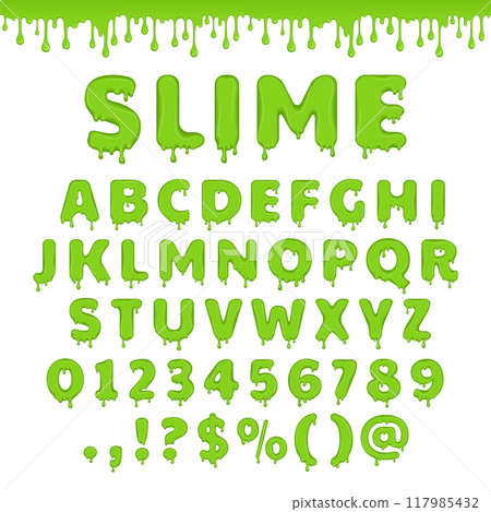 green slime alphabet green slime alphabet 117985432