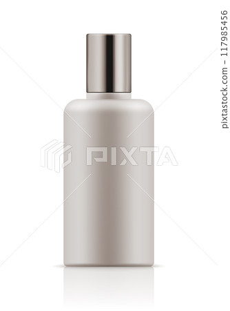 Mock-up of white plastic bottle Mock-up of white plastic bottle 117985456