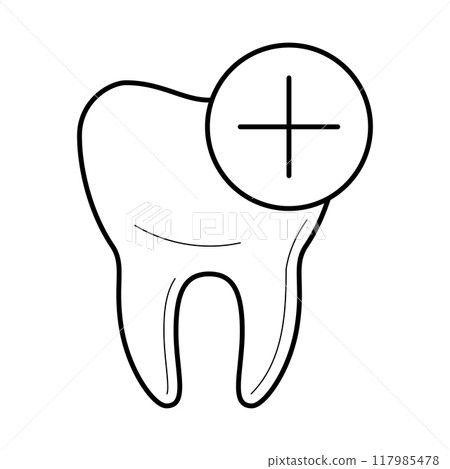 Healthy tooth icon, vector illustration 117985478