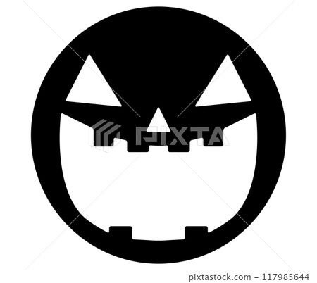 萬聖節南瓜臉部零件的插圖[2] 117985644