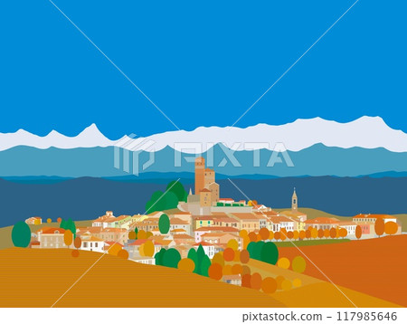 Serralunga d'alba, Piemonte, Italy, Autumn 117985646