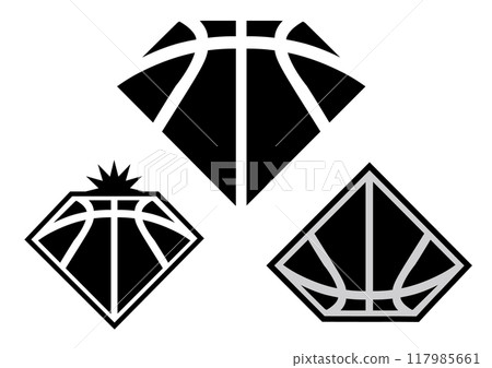 籃球鑽石標誌 籃球鑽石標誌 117985661