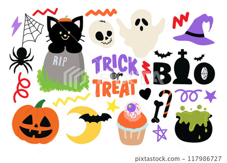 halloween, vector, cartoon 117986727
