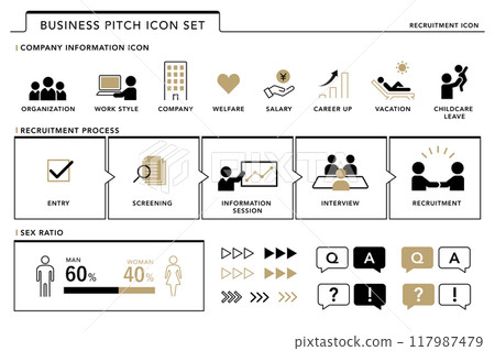 Business recruitment presentation pitch icon 117987479