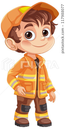 Young Firefighter in Uniform Young Firefighter in Uniform 117988077