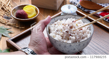 剛煮熟的雜糧米飯（三州雜糧） 117988235