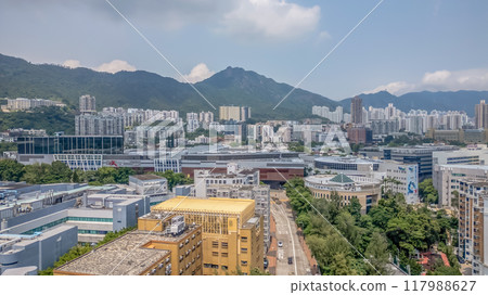the Panoramic view of Kowloon Tong, hong kong 117988627