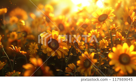 Floral background material (Generative AI) 117989045