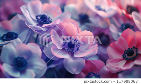 Floral background material (Generative AI) 117989068