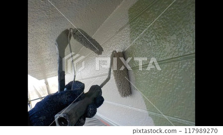 Exterior wall roof painting 117989270