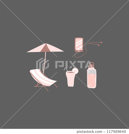 flat summer element collection flat summer element collection 117989648