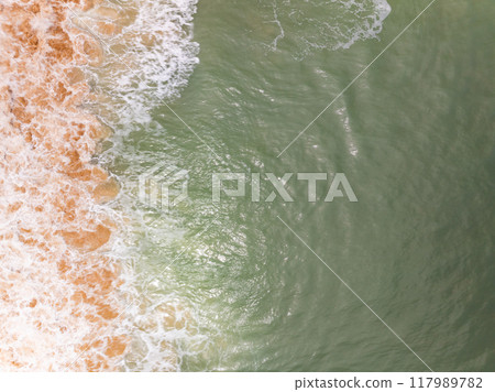 Beautiful sea beach and waves texture in sunny summer day background,Phuket Thailand 117989782
