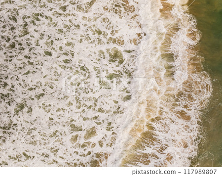 Beautiful sea beach and waves texture in sunny summer day background,Phuket Thailand 117989807