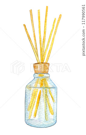 Watercolor illustrations, aroma goods, room fragrances 117990561