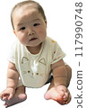 Sitting baby 117990748