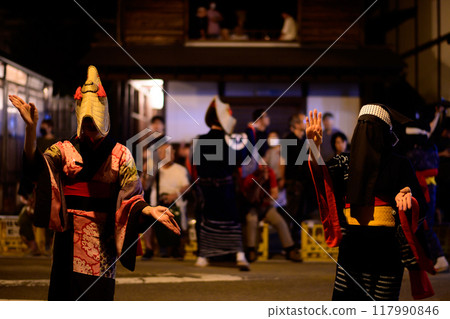 Nishimonai Bon Odori Festival, late-night shopping street, 2024, Akita Prefecture Nishimonai Bon Odori Festival, late-night shopping street, 2024, Akita Prefecture 117990846