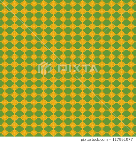 Japanese pattern chrysanthemum diamond wallpaper illustration 117991077