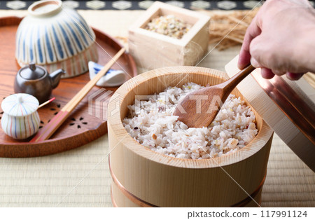 grains, millet rice, assorted grain 117991124