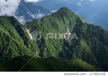 北阿爾卑斯山風景七倉山 117991336