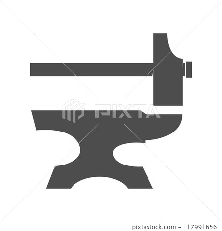 Hammer icon logo design Hammer icon logo design 117991656