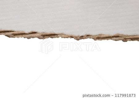 White ripped paper torn edges strips isolated on white background 117991873