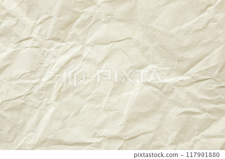Abstract old white crumpled and creased recycle paper texture background 117991880