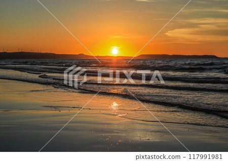 Sister's Beach Evening Scene 117991981
