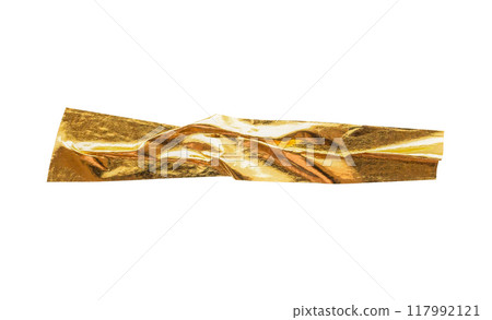 gold foil adhesive tape isolated on white background gold foil adhesive tape isolated on white background 117992121