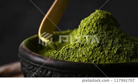Matcha green tea powder 117992707
