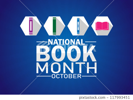 National Book Month, background 117993451