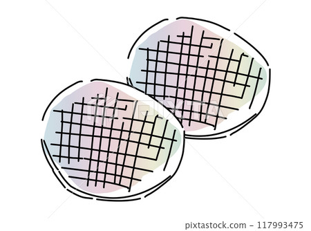 Simple line drawing of a semiconductor silicon wafer Simple line drawing of a semiconductor silicon wafer 117993475