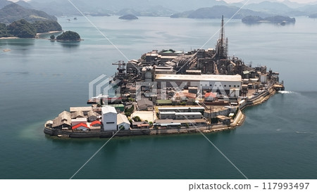 Aerial view of Gunkanjima [Chigiri Island] in the Seto Inland Sea TIG_024 117993497