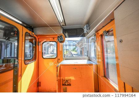 local train of Kyushu railway company on railway passing May 17 2024 local train of Kyushu railway company on railway passing May 17 2024 117994164