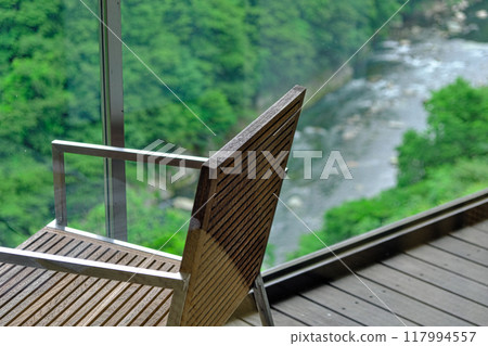 Table and chairs landscape 117994557